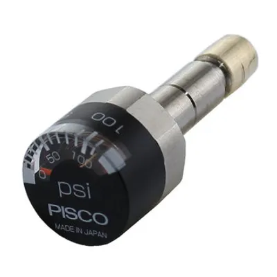 Pisco Pressure Gauge with Male 1/4" Press-in Fitting