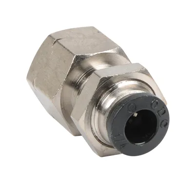 Bulkhead, 1/4" NPT Female x 1/4" Press-in