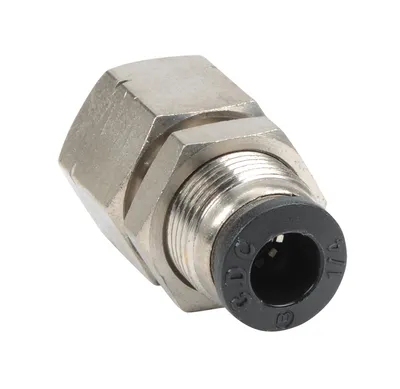 Bulkhead, 1/8" NPT Male x 1/4" Press-in