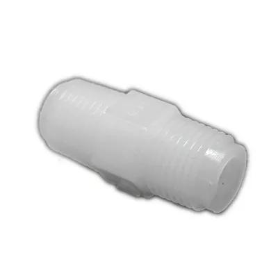 Nipple, 1/4" NPT Male x 1/4" NPT Male, Plastic
