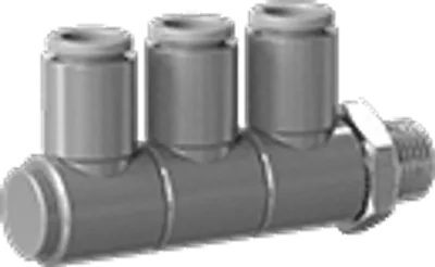 Swivel Manifold, NPT Male x 1/4" Press-in