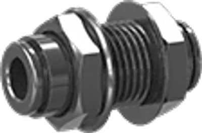 Through-Wall Straight, 1/4" Press-in x 1/4" Press-in